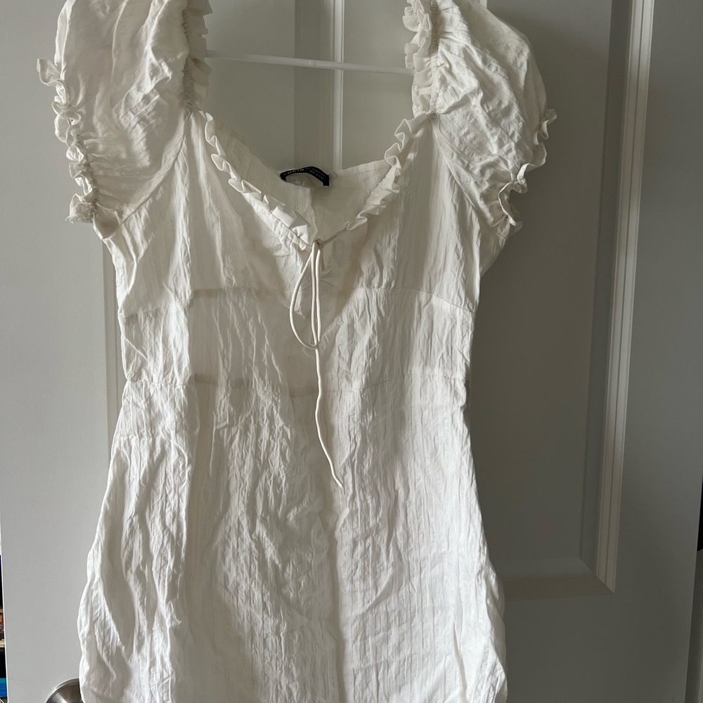 White Ruffled Blouse